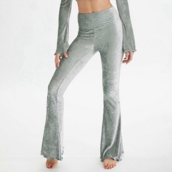 out from under Pants - Urban Outfitters Green Ribbed Leggings